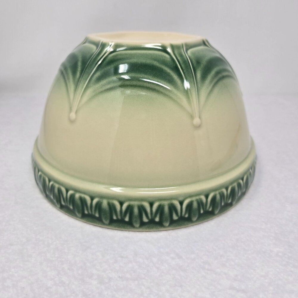 Longaberger Pottery Mixing Bowl American Craft Ivy Green Ivory 8" USA 30509 - Picture 11 of 12